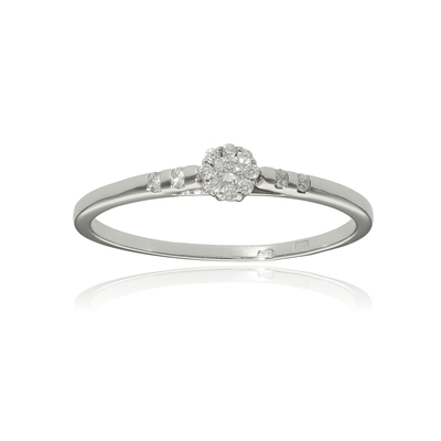 Fehér arany gyűrű 58-as méret (B49193)